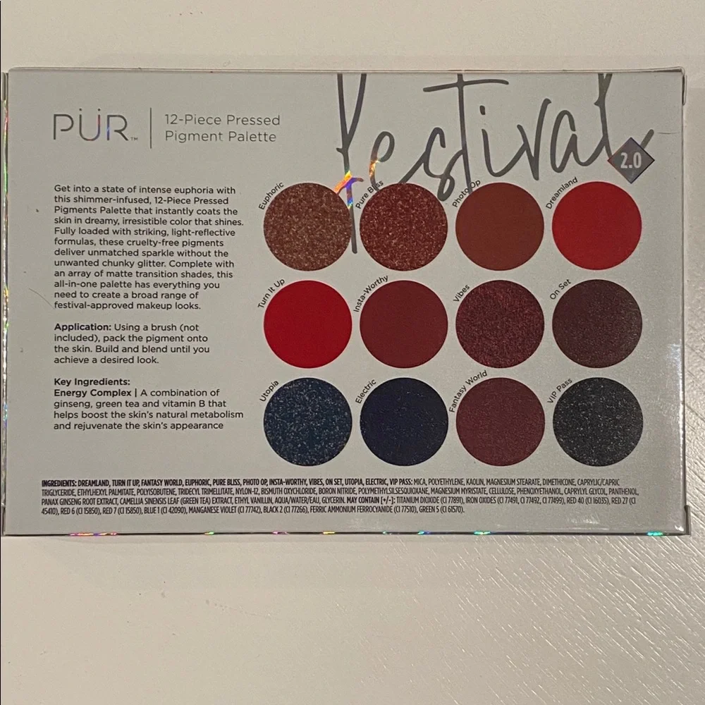 Pur Festival 2.0 12-Piece Pressed Pigments NIB